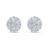 1.02 CTS T.W. FLOWER EARRINGS