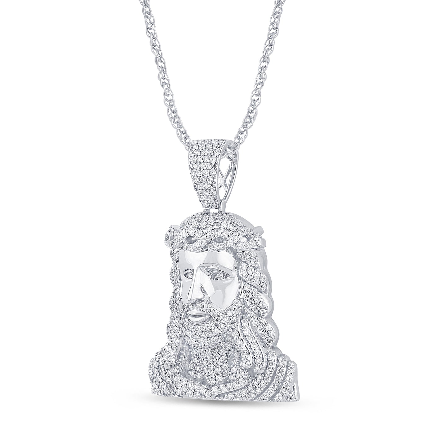 3.73 CTS T.W. JESUS PENDANT