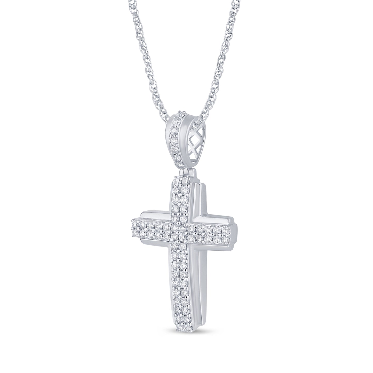1.11 CTS T.W. CROSS PENDANT