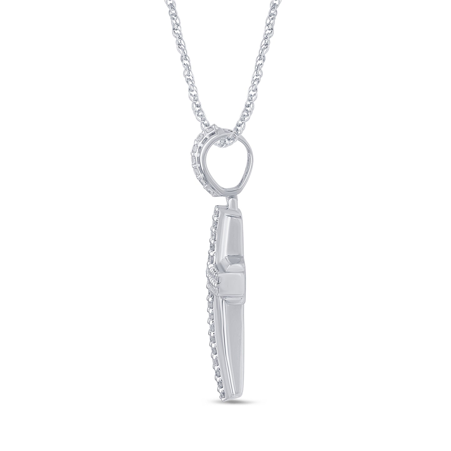 1.11 CTS T.W. CROSS PENDANT