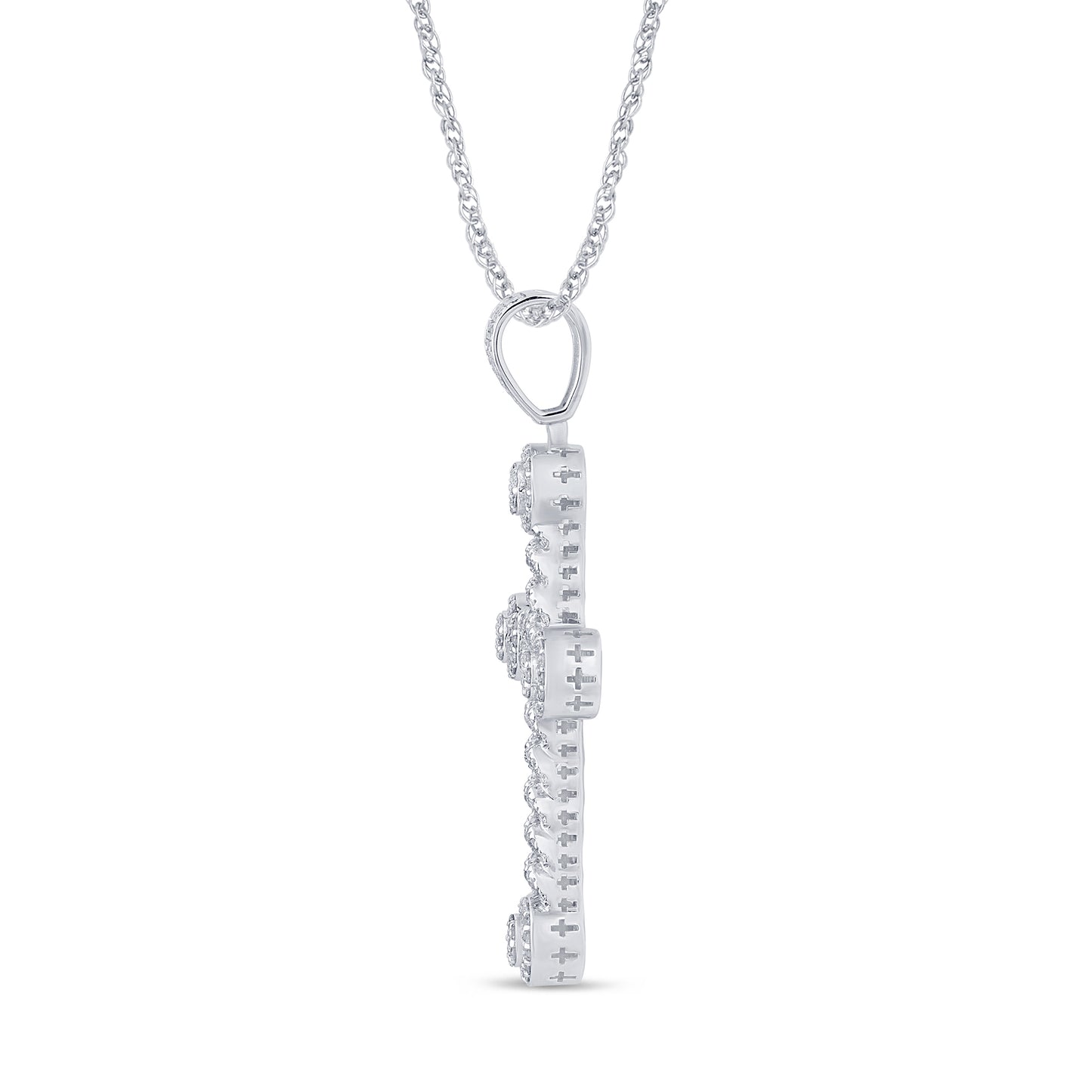 3.26 CTS T.W. CROSS PENDANT