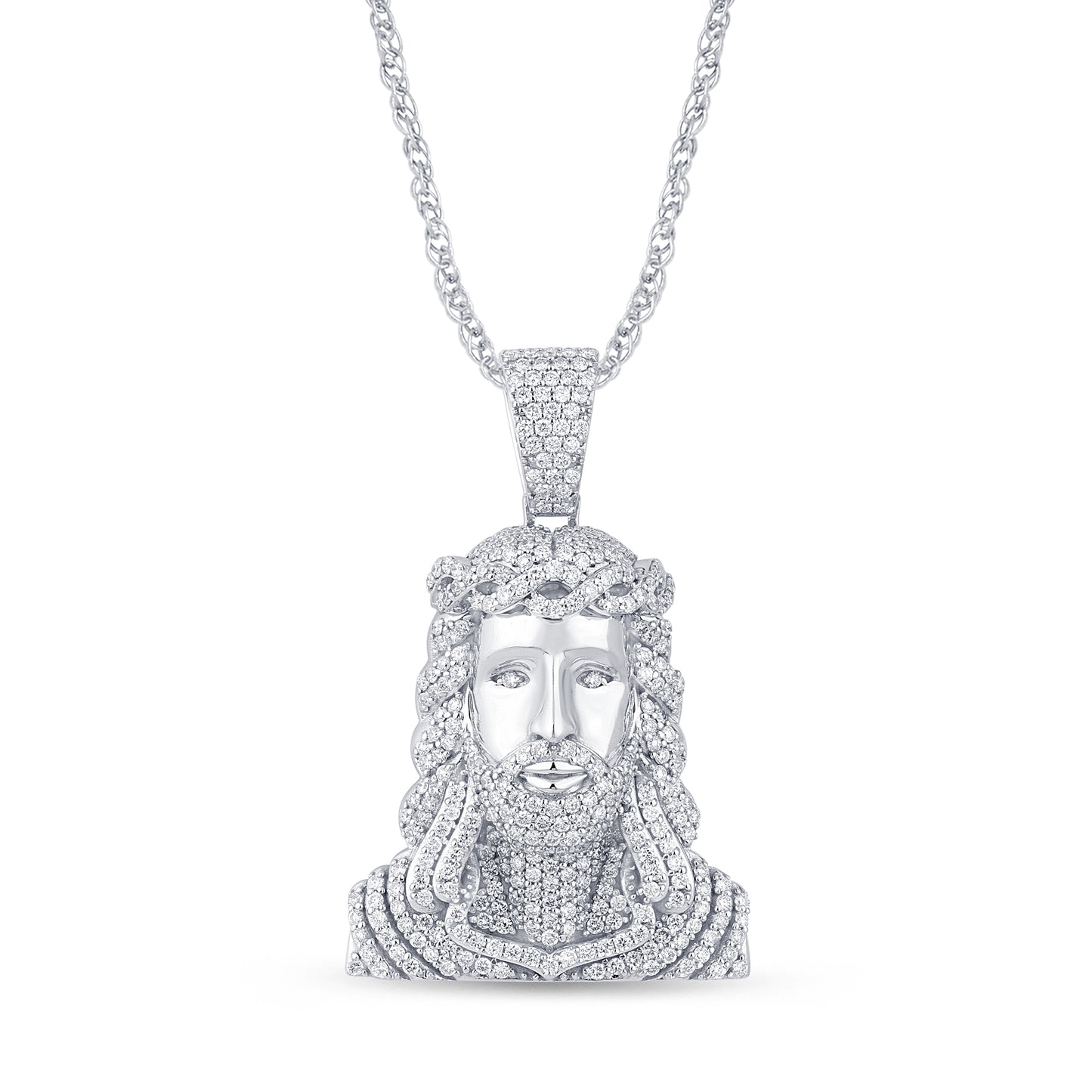 3.73 CTS T.W. JESUS PENDANT