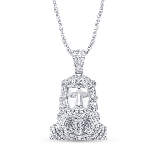 3.73 CTS T.W. JESUS PENDANT