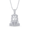 3.73 CTS T.W. JESUS PENDANT