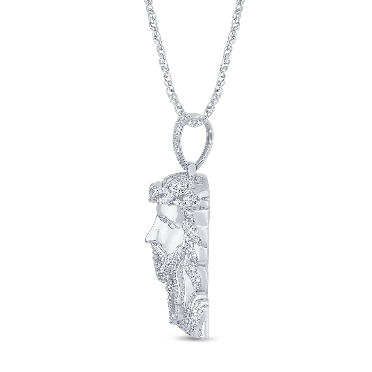 3.73 CTS T.W. JESUS PENDANT