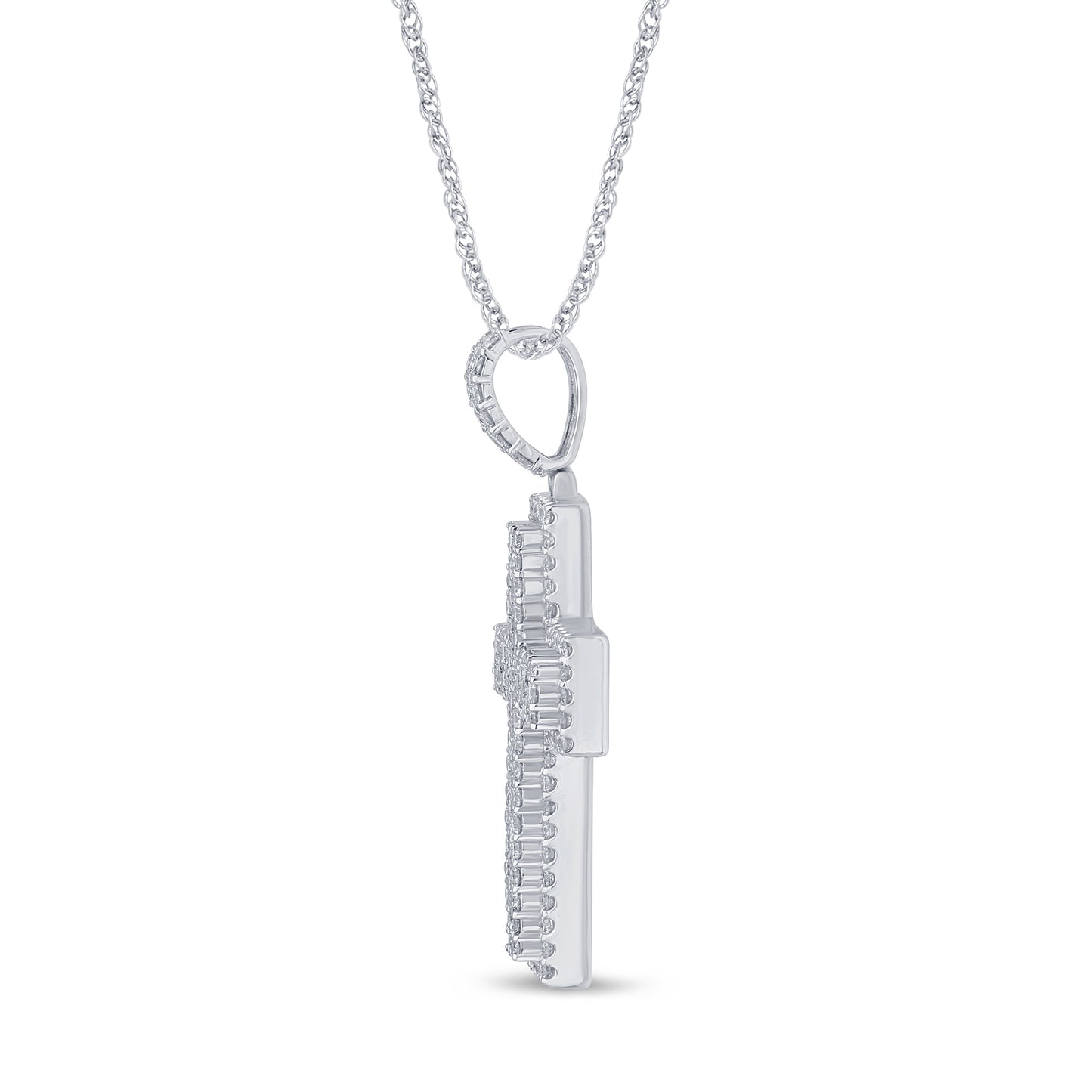 4.54 CTS T.W. CROSS PENDANT