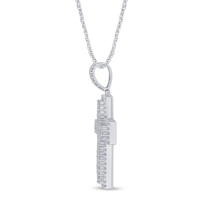 4.54 CTS T.W. CROSS PENDANT
