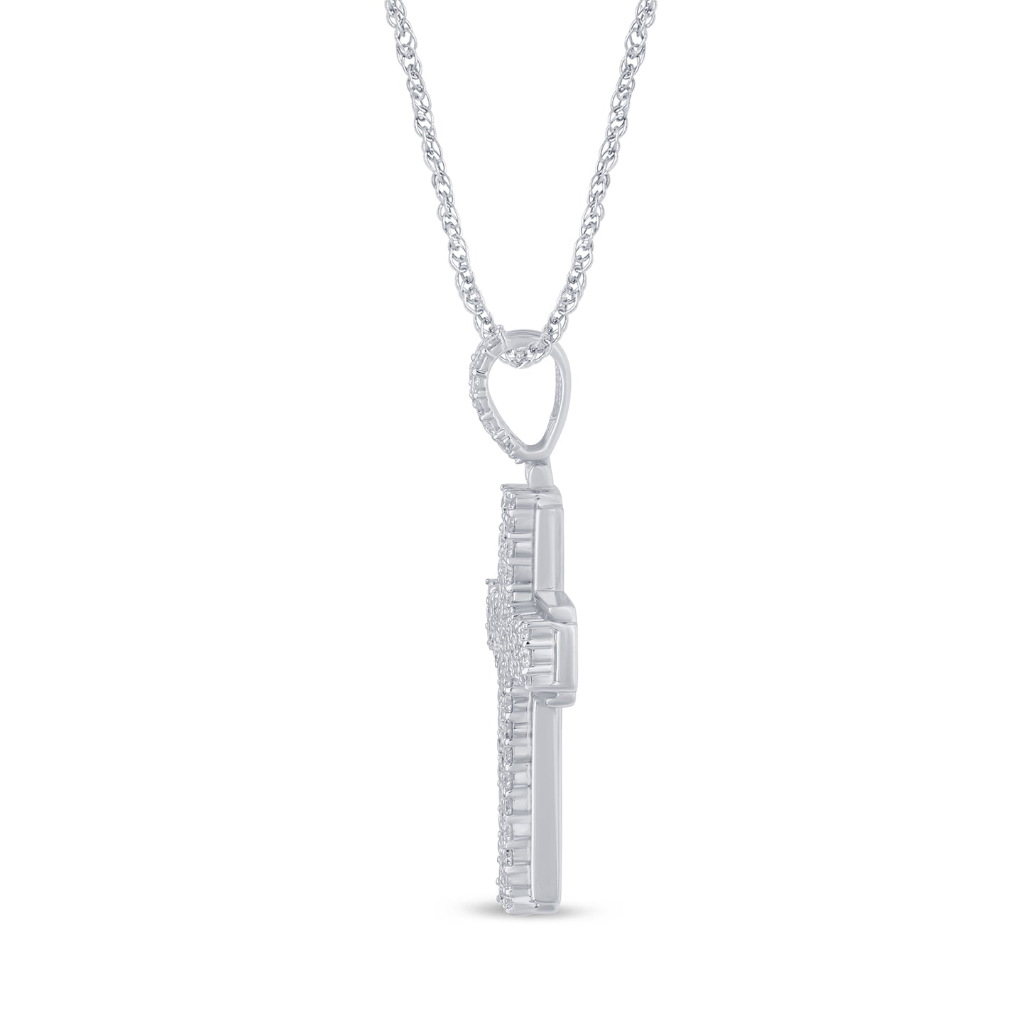 3.04 CTS T.W. CROSS PENDANT