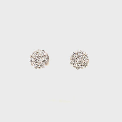 1.02 CTS T.W. FLOWER EARRINGS